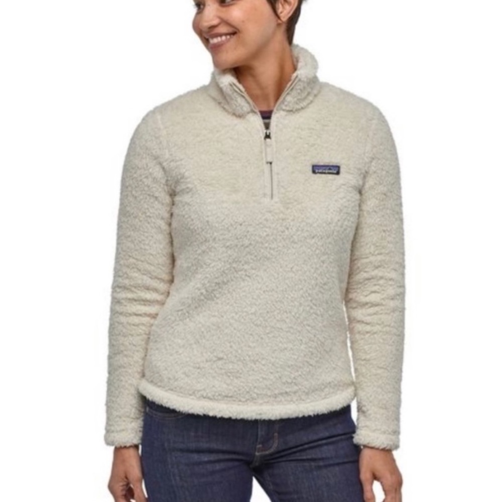 Patagonia Los Gatos Pullover fluffy cream off white sweater Medium